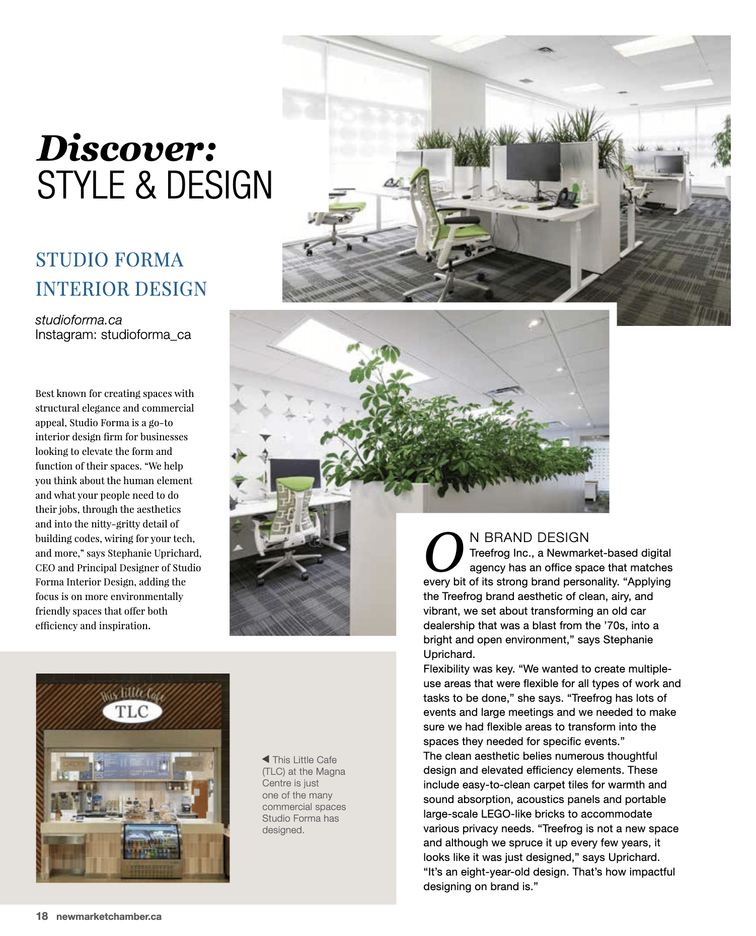 Studio Forma Interior Design Article Magazine Newmarket Chamber of Commerce
